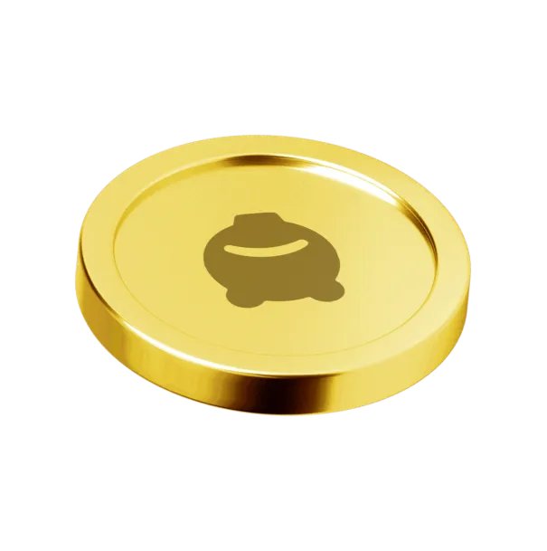 a gold coin with a picture of a pig on it