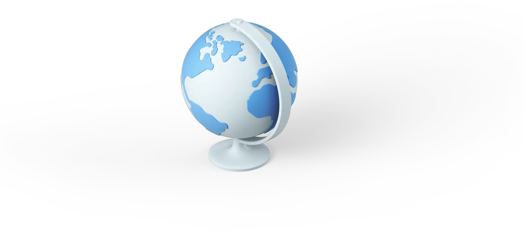 A 3D illustration of the globe