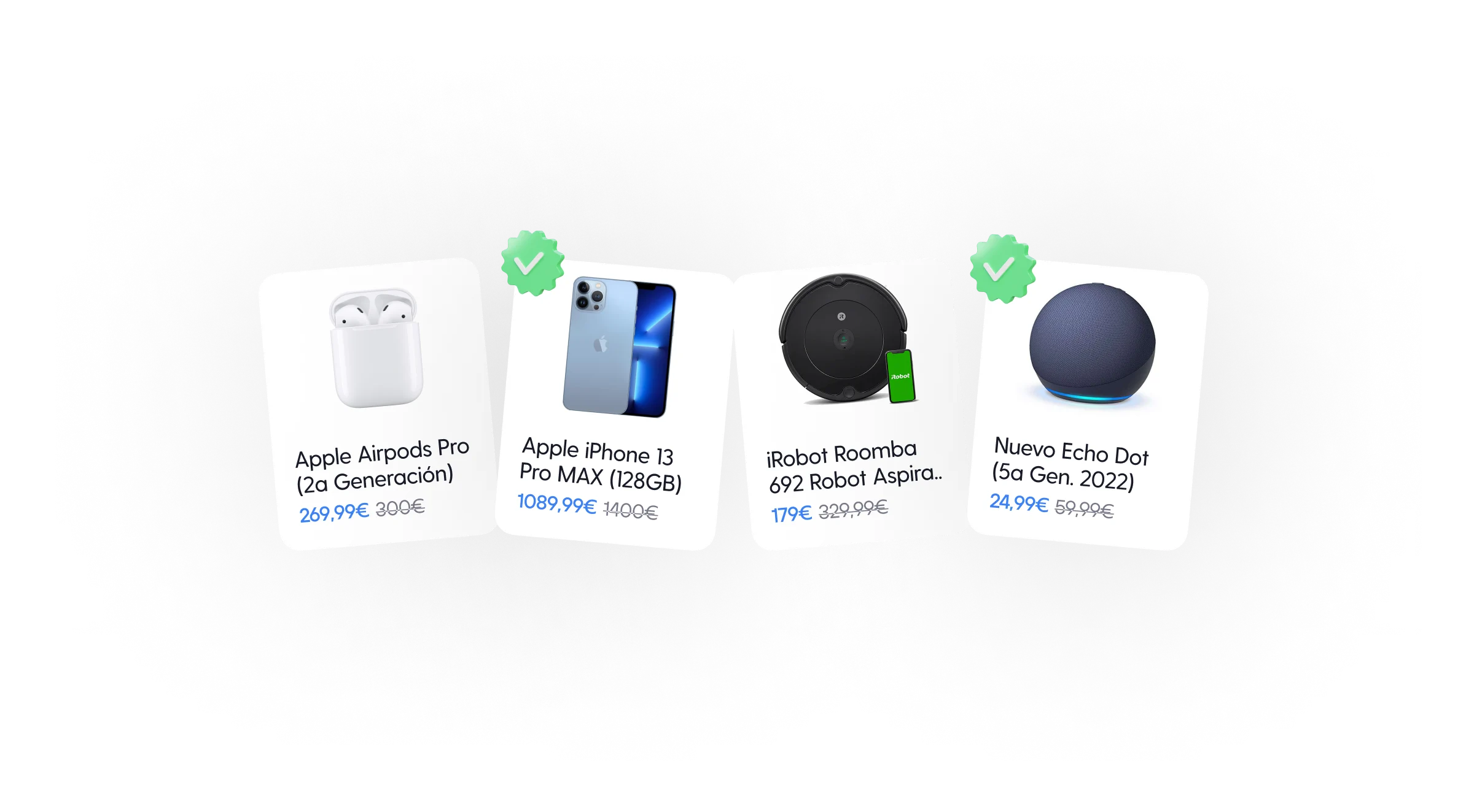 An illustration with different products and its prices